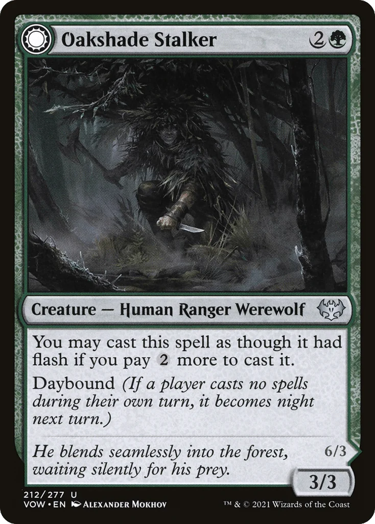 Oakshade Stalker // Moonlit Ambusher · Innistrad: Crimson Vow