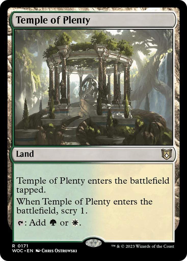 Temple of Plenty · Wilds of Eldraine Commander