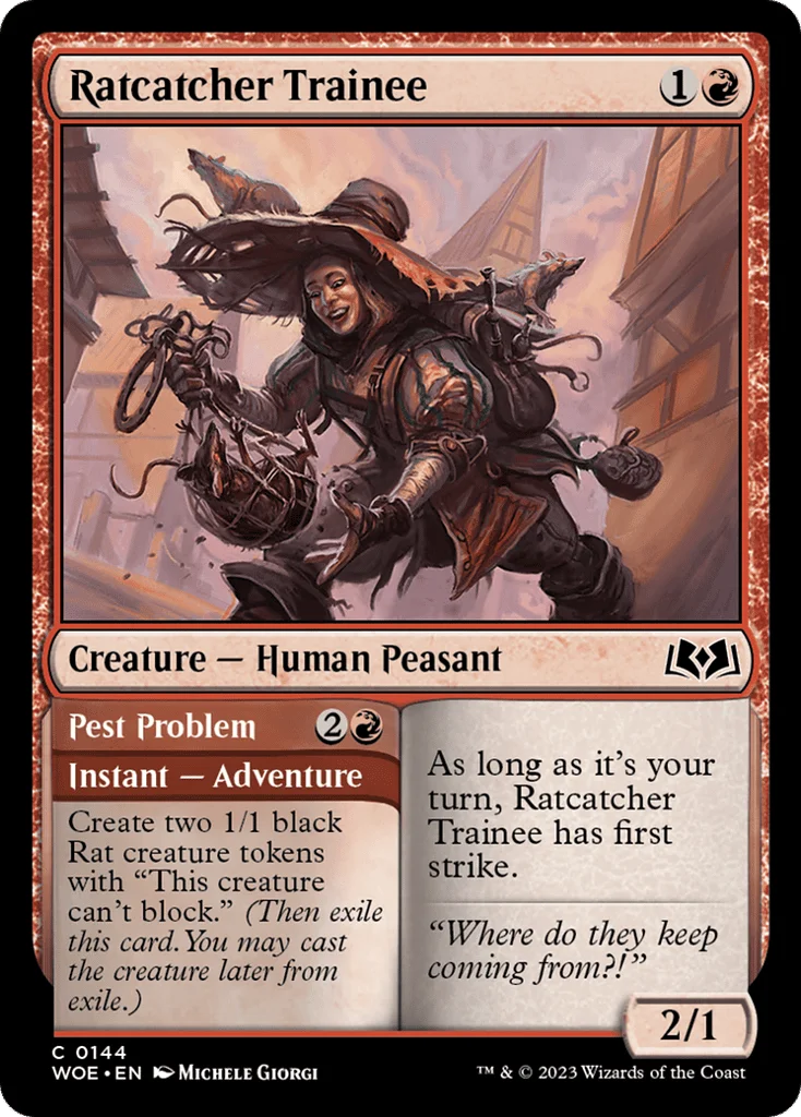 Ratcatcher Trainee // Pest Problem · Wilds of Eldraine