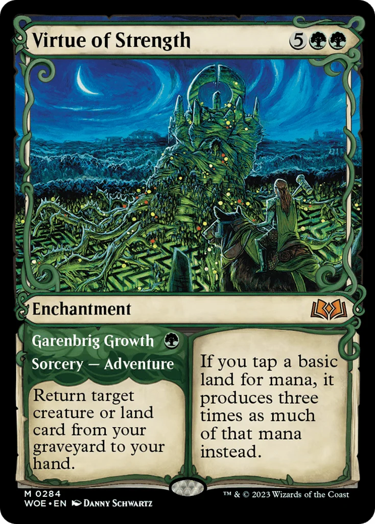 Virtue of Strength // Garenbrig Growth · Wilds of Eldraine