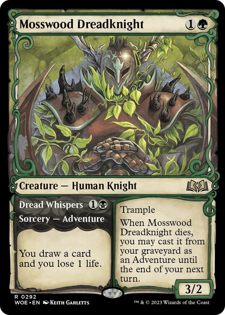 Mosswood Dreadknight // Dread Whispers · Wilds of Eldraine