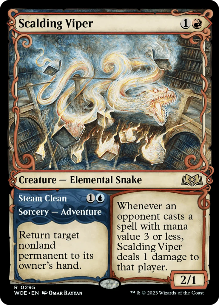 Scalding Viper // Steam Clean · Wilds of Eldraine