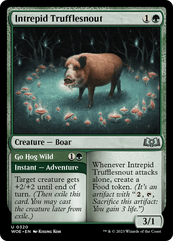Intrepid Trufflesnout // Go Hog Wild · Wilds of Eldraine