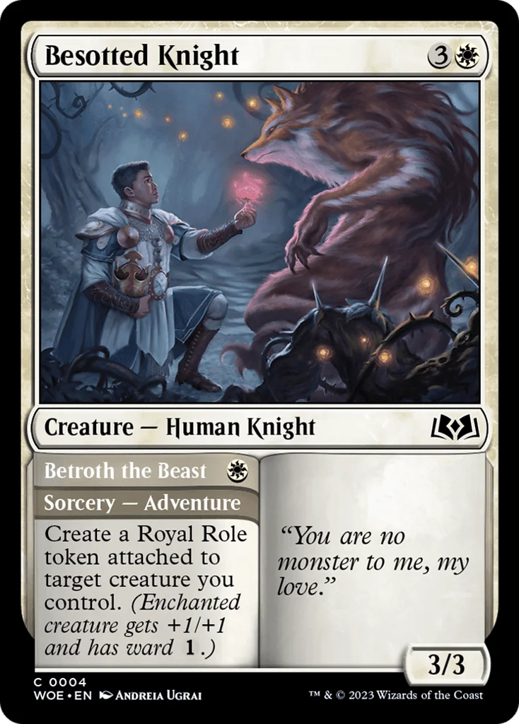 Besotted Knight // Betroth the Beast · Wilds of Eldraine