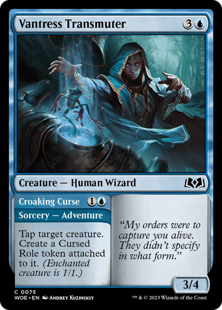 Vantress Transmuter // Croaking Curse · Wilds of Eldraine