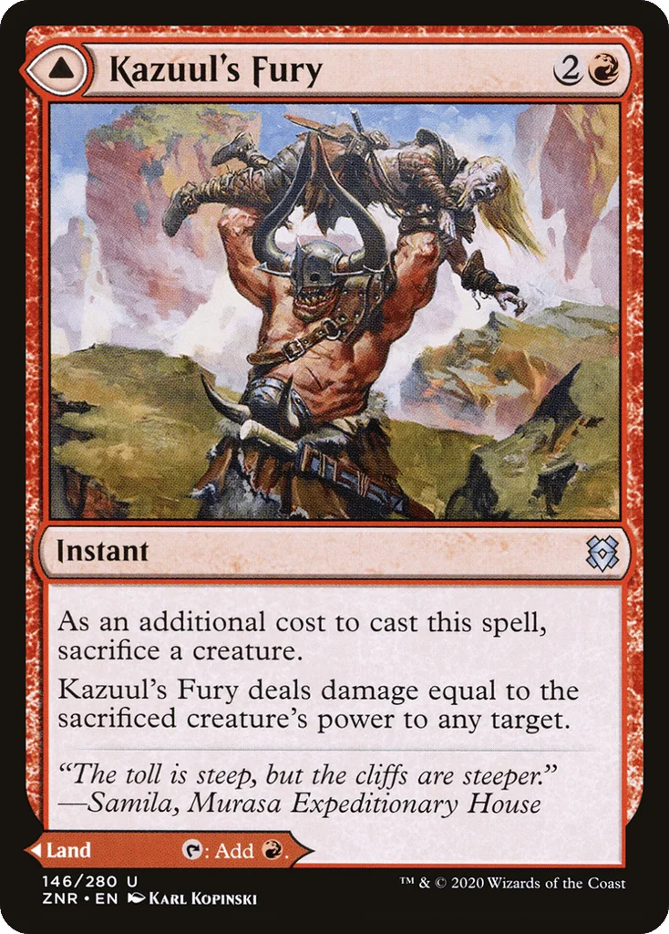 Kazuul's Fury // Kazuul's Cliffs · Zendikar Rising
