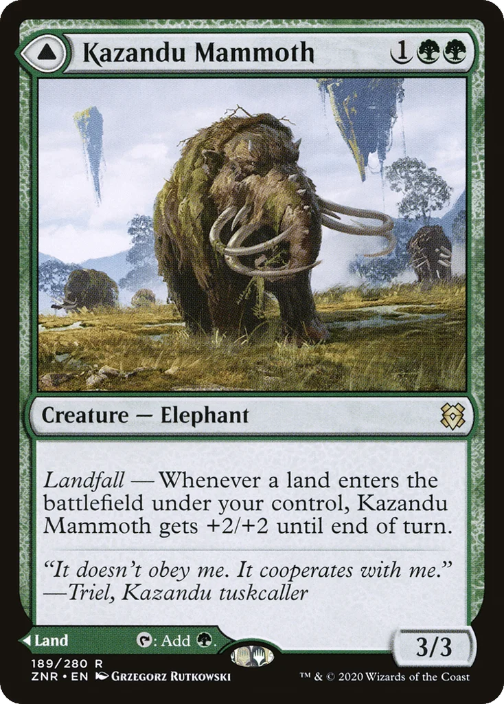 Kazandu Mammoth // Kazandu Valley · Zendikar Rising
