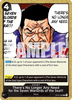 There’s No Longer Any Need for the Seven Warlords of the Sea!!!