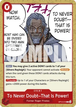 To Never Doubt--That Is Power!