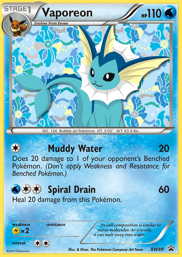 Vaporeon · BW Black Star Promos