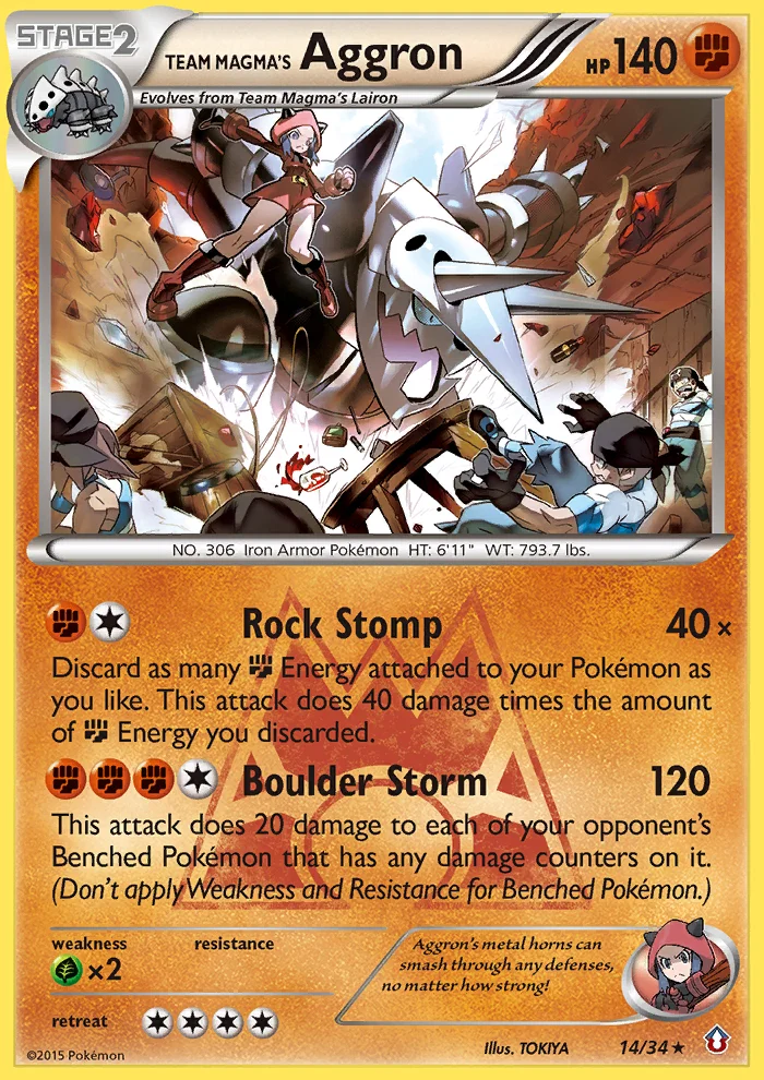 Team Magma's Aggron · Double Crisis
