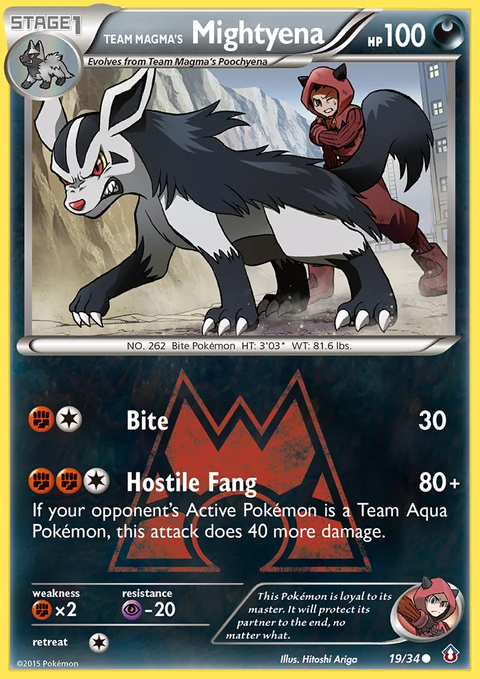Team Magma's Mightyena · Double Crisis
