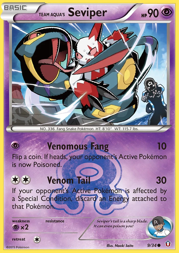 Team Aqua's Seviper · Double Crisis