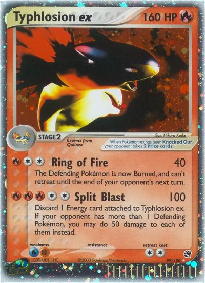 Typhlosion ex · Sandstorm