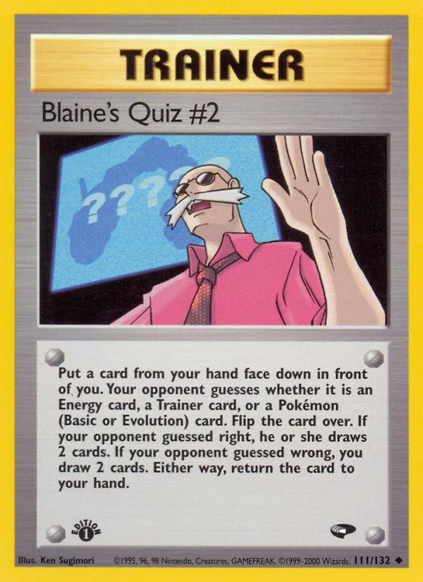 Blaine's Quiz #2 · Gym Challenge