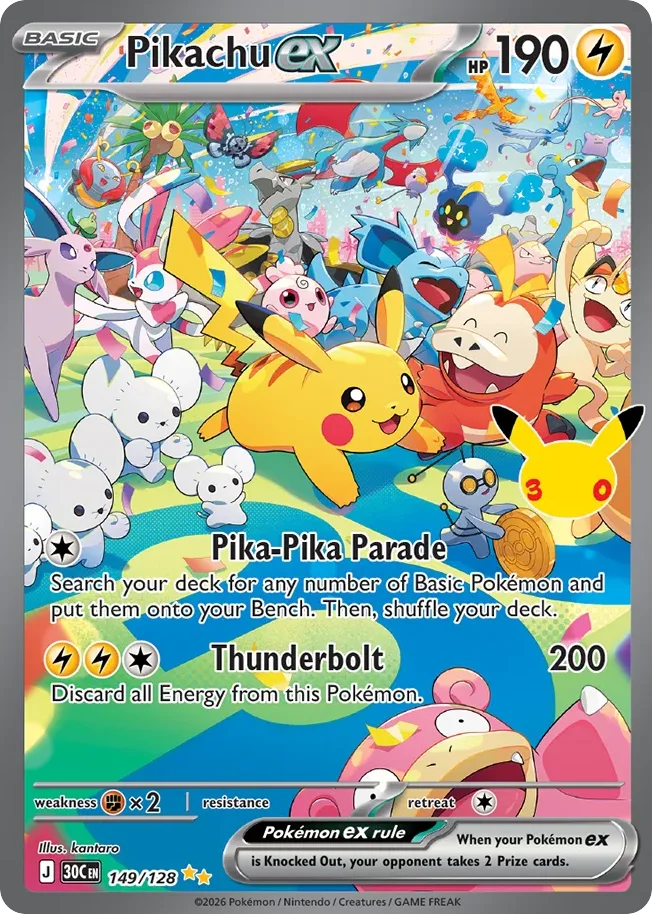 Pikachu ex · 30th Celebration