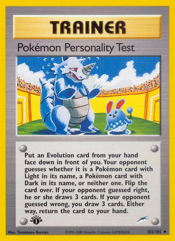 Pokémon Personality Test · Neo Destiny