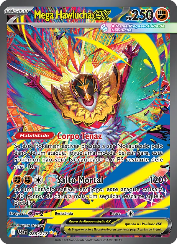 Mega Hawlucha ex · Heróis Excelsos