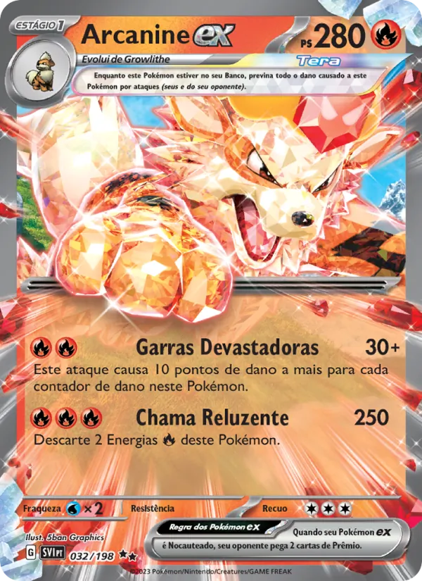 Arcanine ex · Escarlate e Violeta