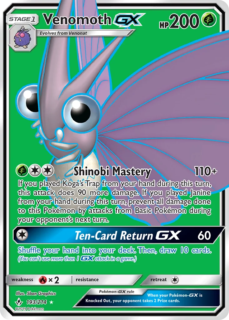 Venomoth-GX · Unbroken Bonds