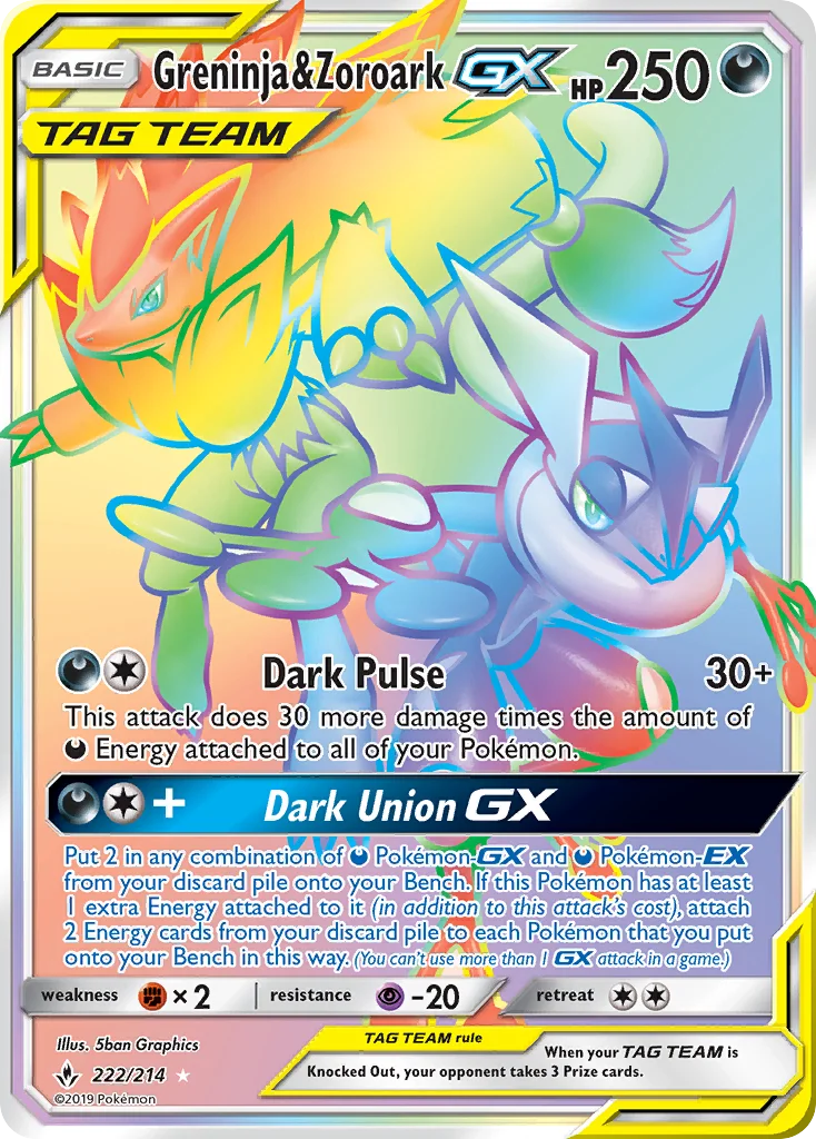 Greninja & Zoroark-GX · Unbroken Bonds