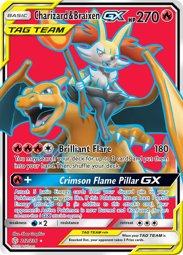 Charizard & Braixen-GX · Cosmic Eclipse