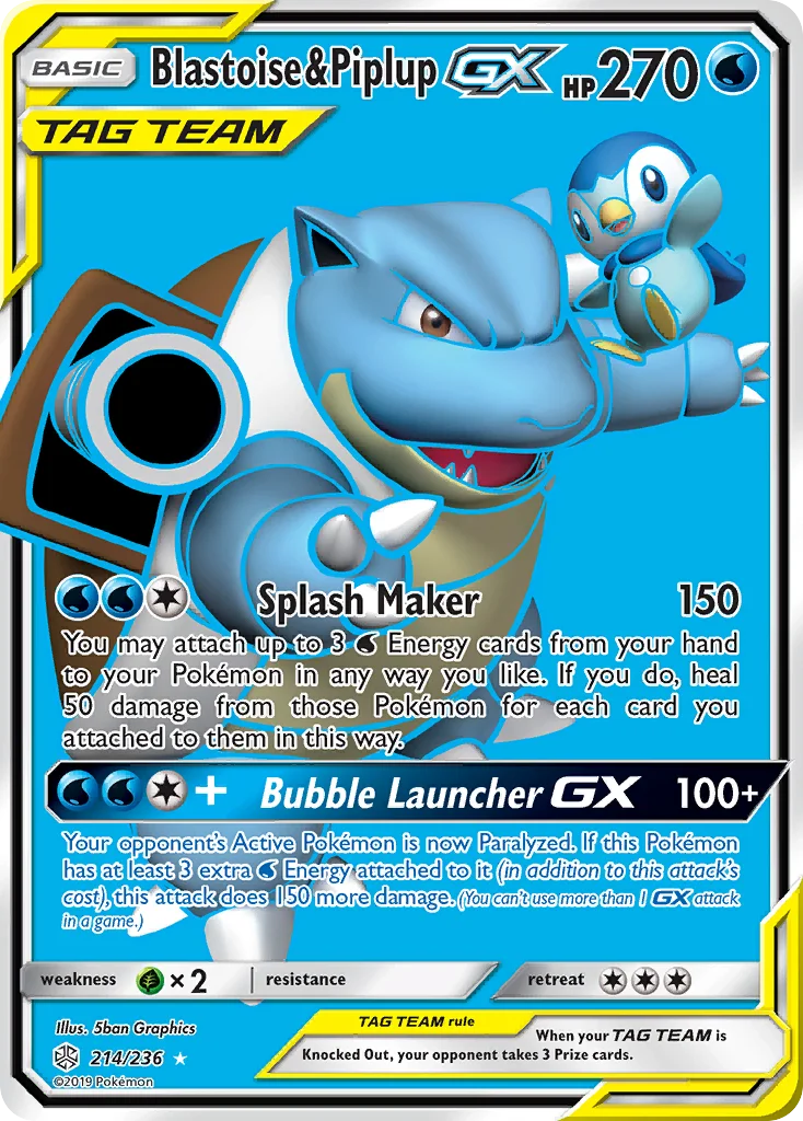 Blastoise & Piplup-GX · Cosmic Eclipse