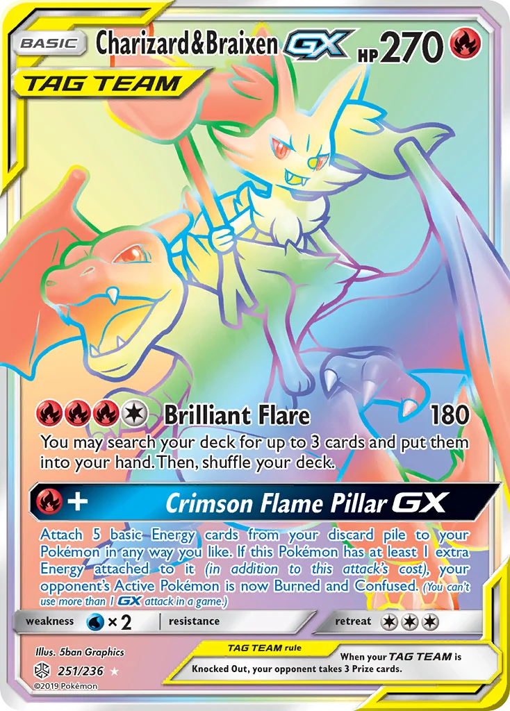 Charizard & Braixen-GX · Cosmic Eclipse