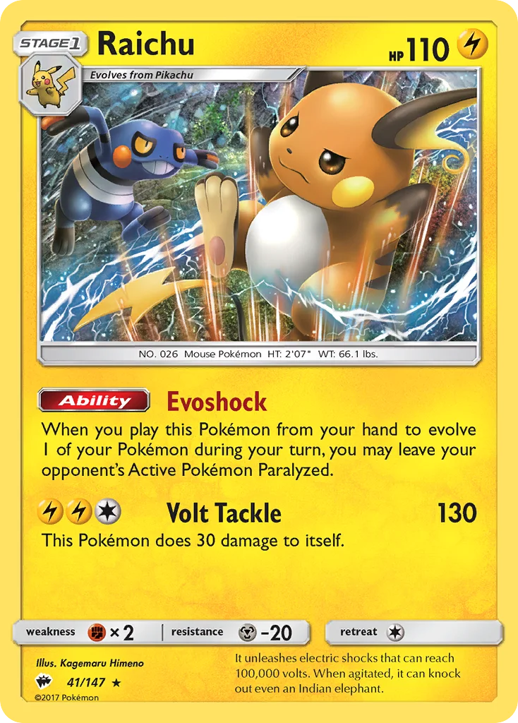 Raichu · Burning Shadows