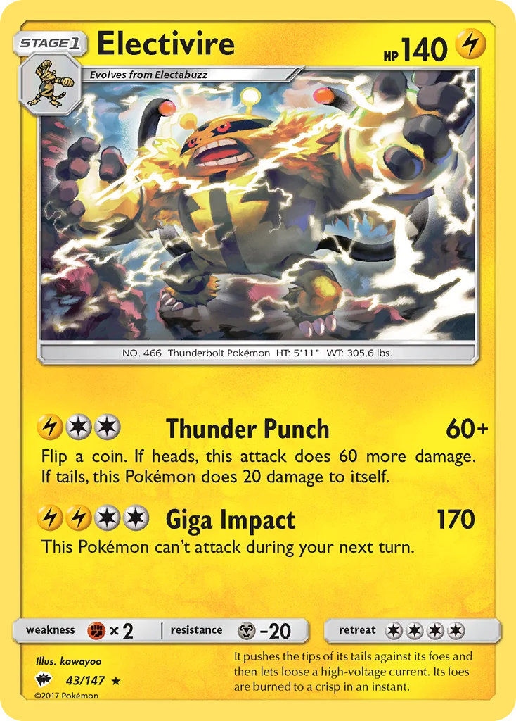 Electivire · Burning Shadows