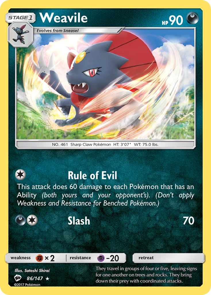 Weavile · Burning Shadows