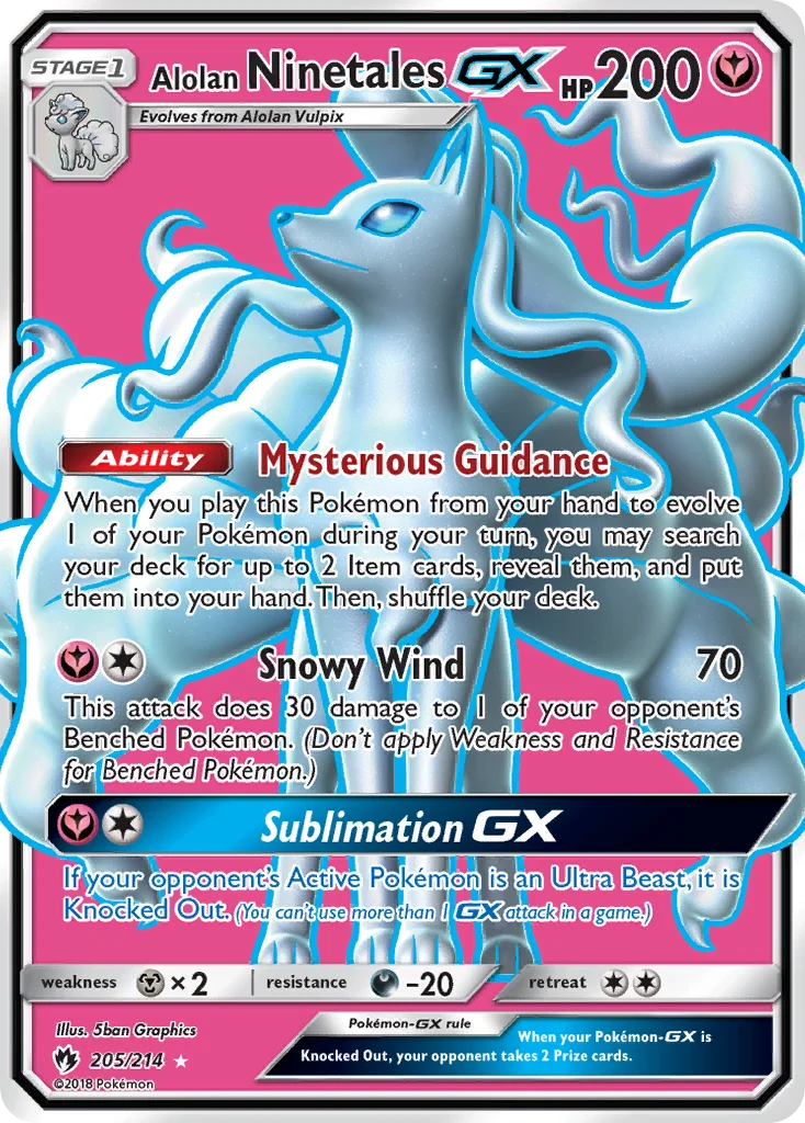 Alolan Ninetales-GX · Lost Thunder