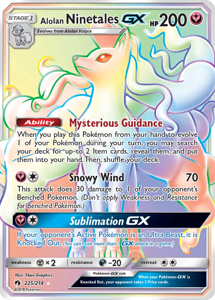 Alolan Ninetales-GX · Lost Thunder