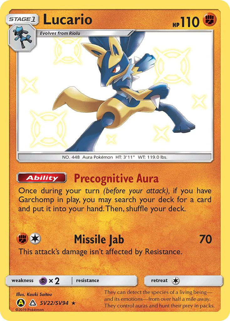 Lucario · Hidden Fates Shiny Vault