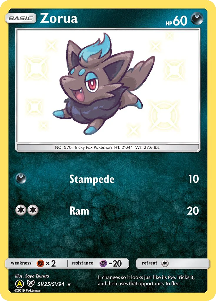 Zorua · Hidden Fates Shiny Vault