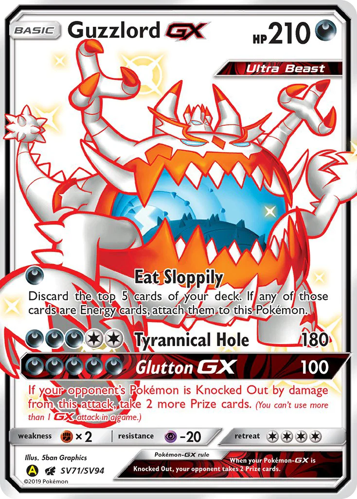 Guzzlord-GX · Hidden Fates Shiny Vault