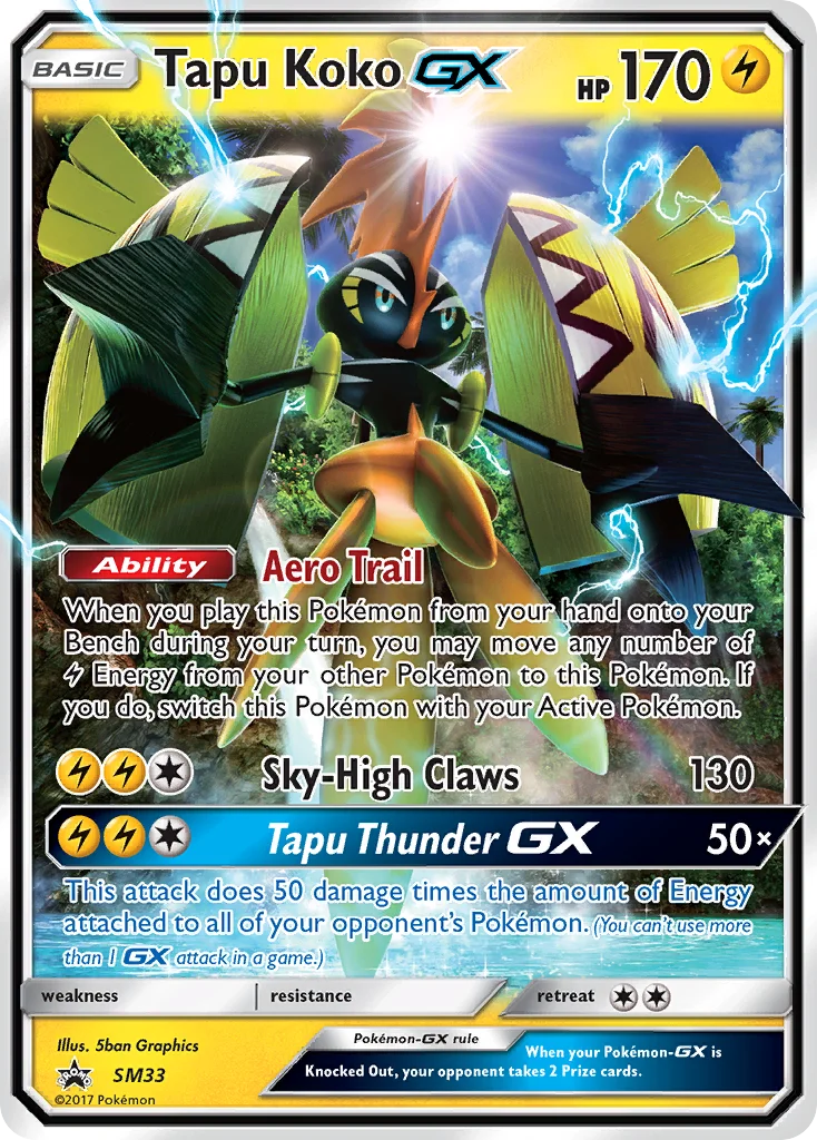 Tapu Koko-GX · SM Black Star Promos