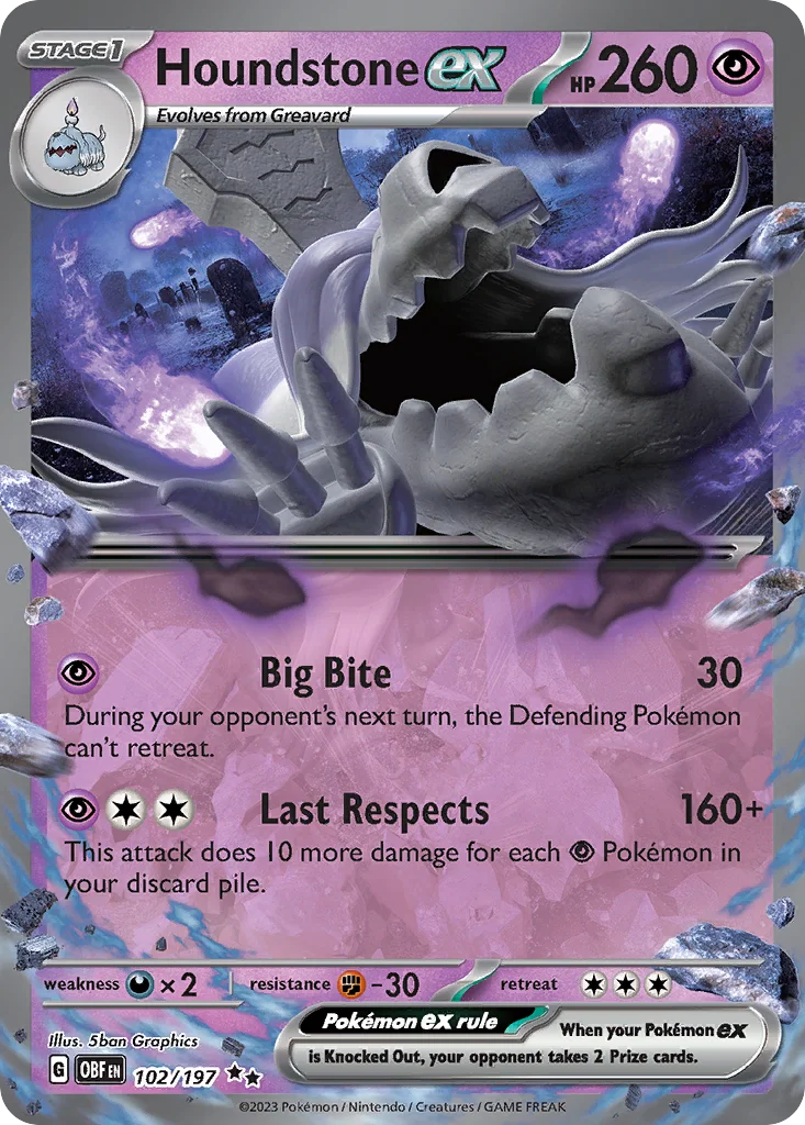 Houndstone ex · Obsidian Flames