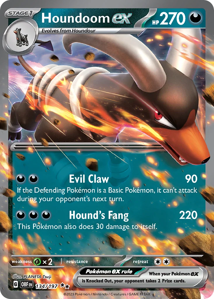 Houndoom ex · Obsidian Flames