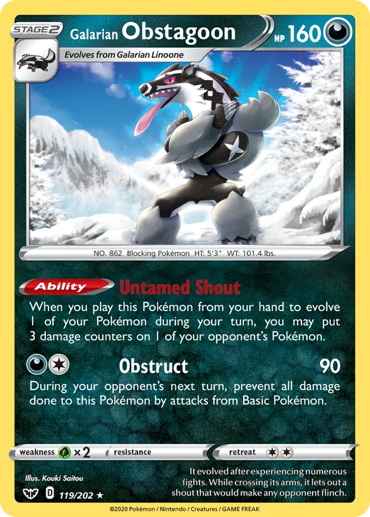 Galarian Obstagoon · Sword & Shield