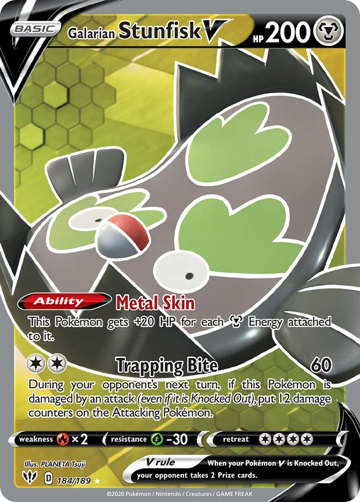 Galarian Stunfisk V · Darkness Ablaze