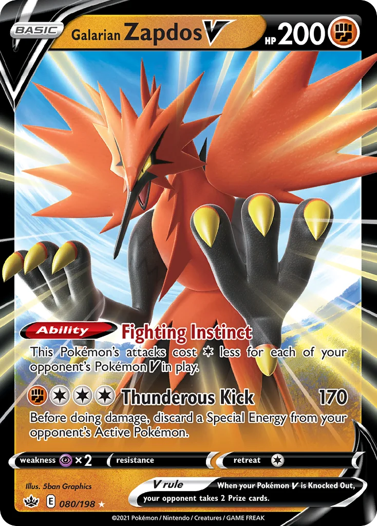 Galarian Zapdos V · Chilling Reign