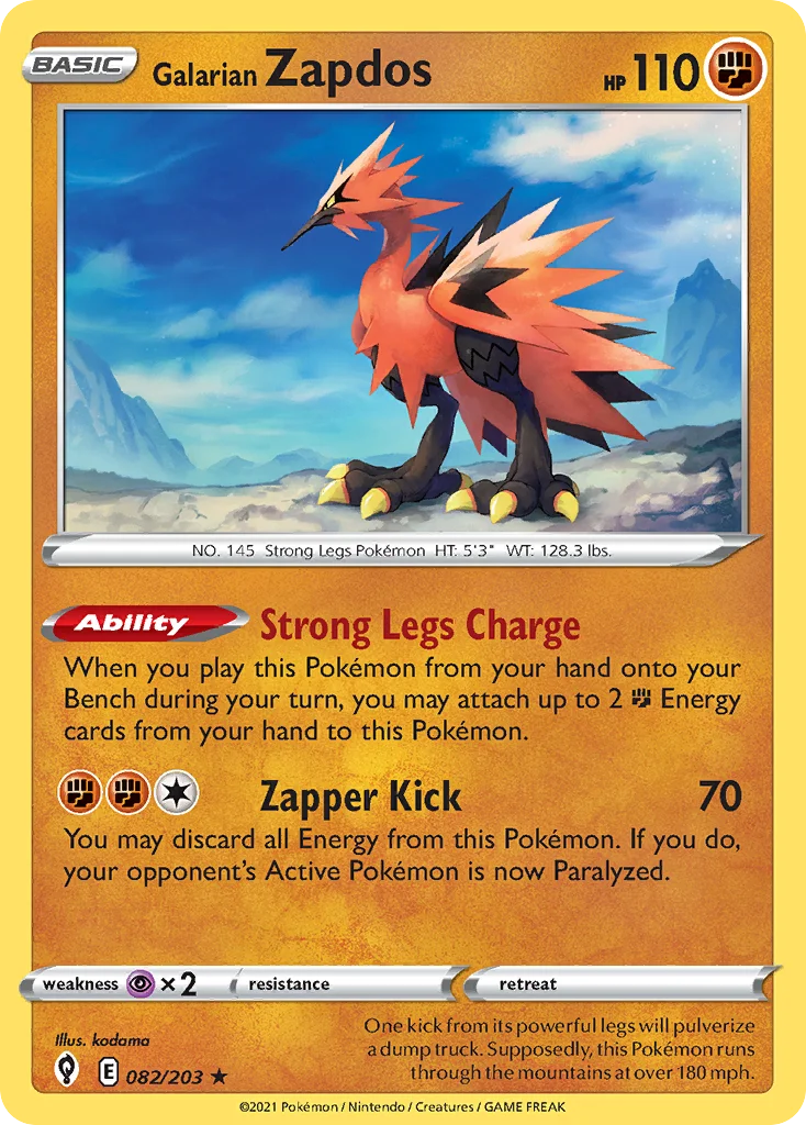 Galarian Zapdos · Evolving Skies