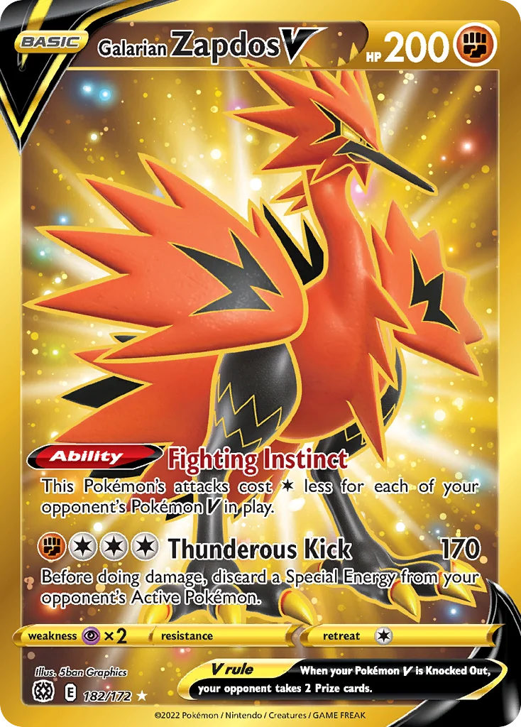 Galarian Zapdos V · Brilliant Stars