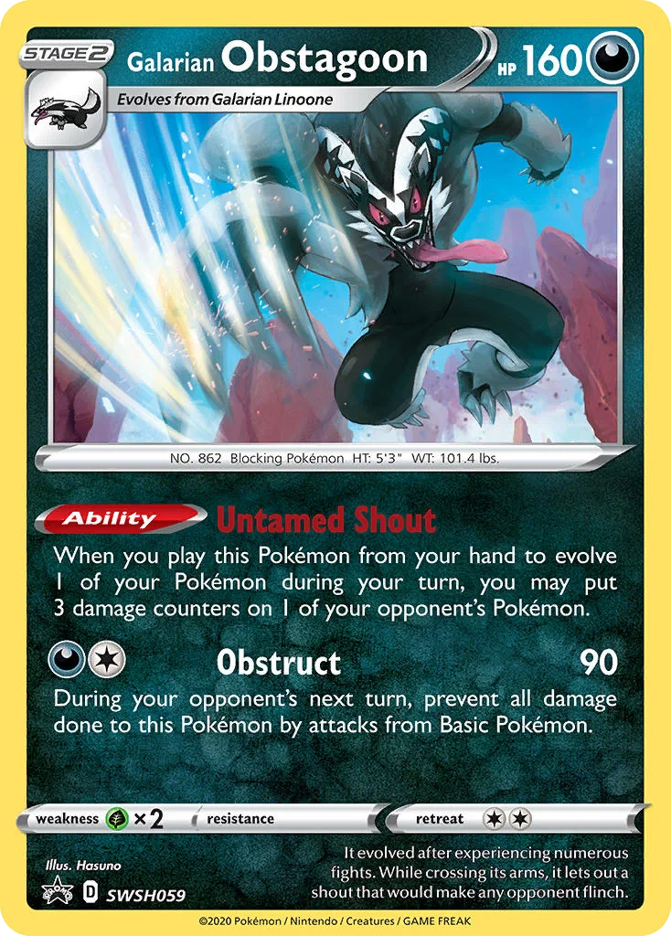 Galarian Obstagoon · SWSH Black Star Promos