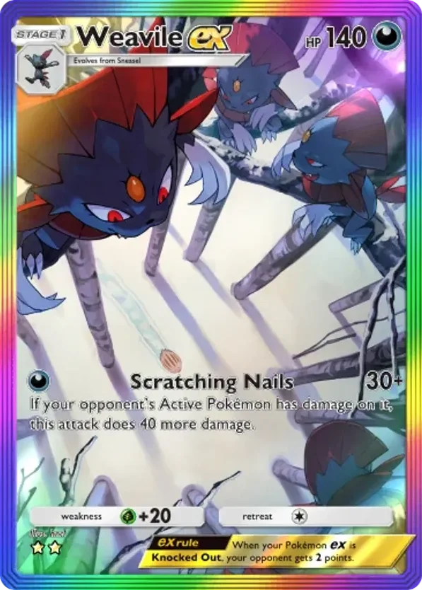 Weavile ex · Space-Time Smackdown