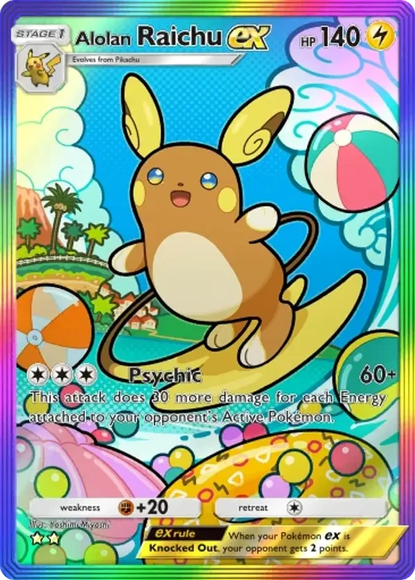Alolan Raichu ex · Celestial Guardians