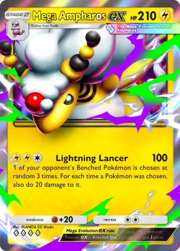 Mega Ampharos ex · Mega Rising