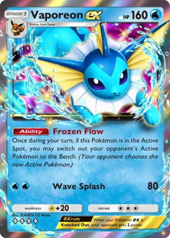 Vaporeon ex · Pulsing Aura