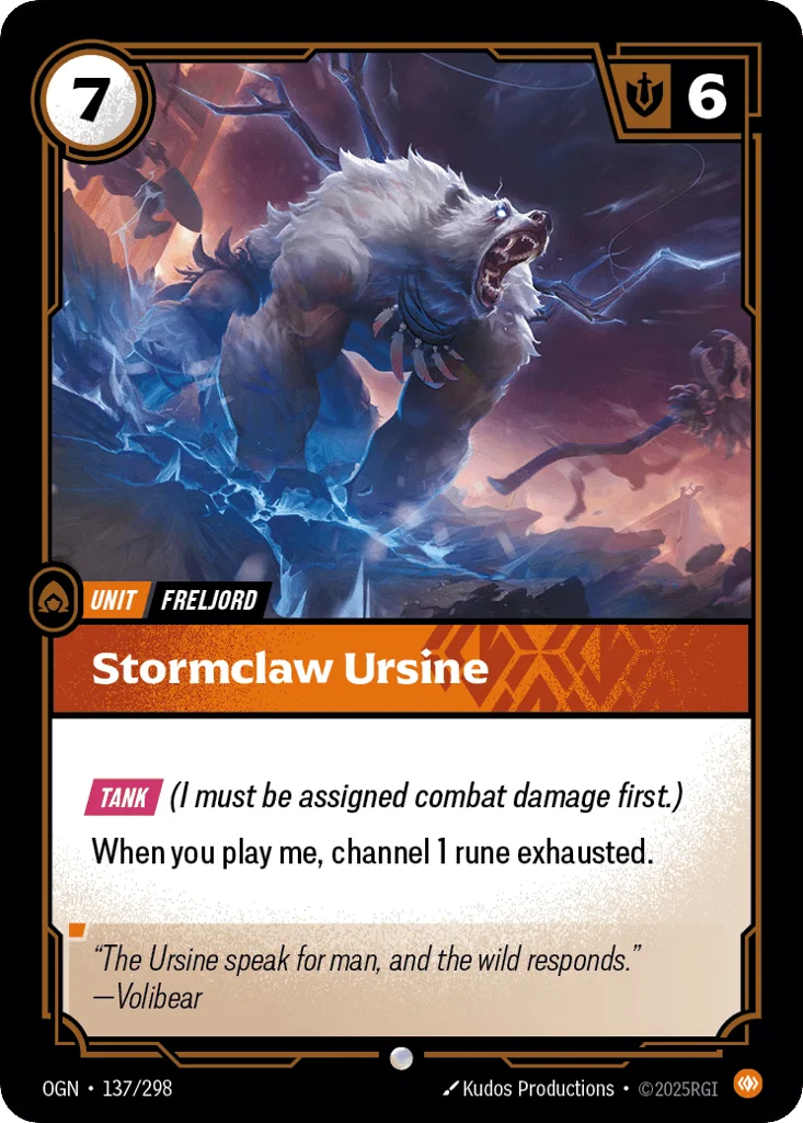 Stormclaw Ursine · Origins
